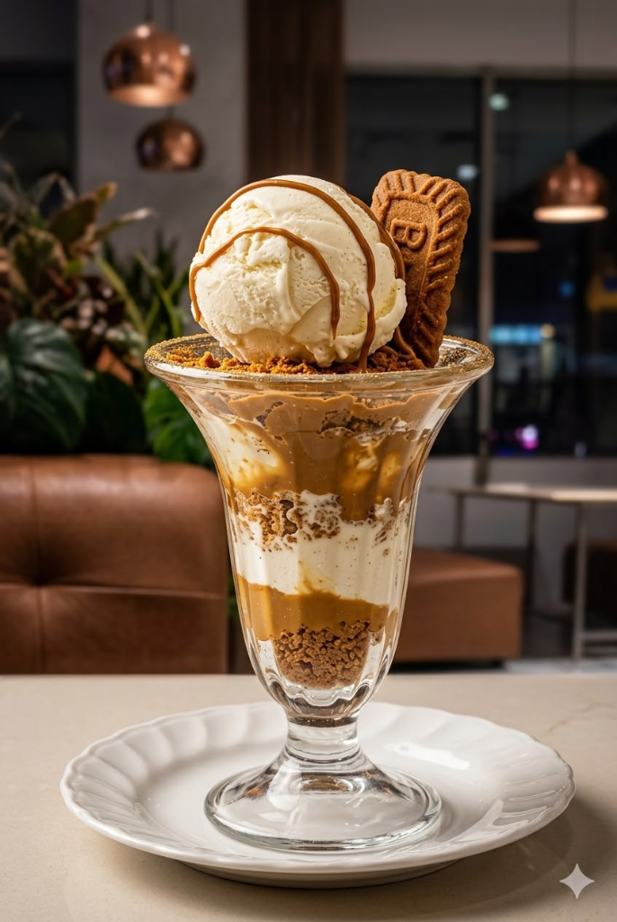 Artisanal Biscoff Gelato Sundae at Ali’s Cafe