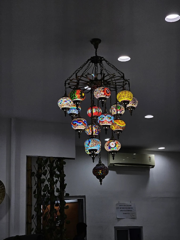 Handcrafted Mosaic Glass Turkish Chandelier