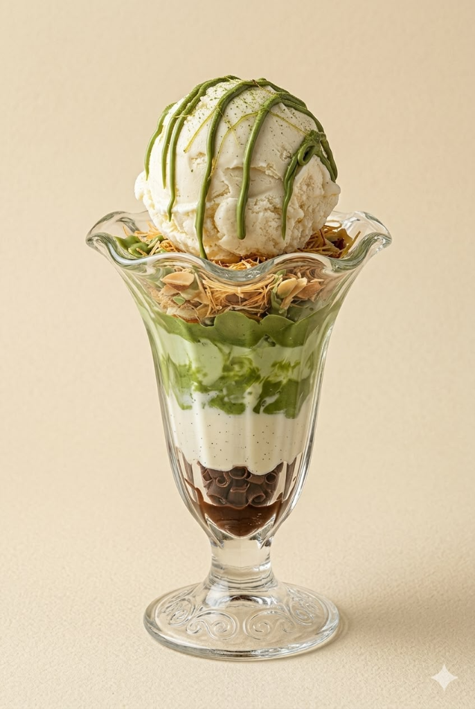 Pistachio Kunafa Sundae at Ali’s Cafe